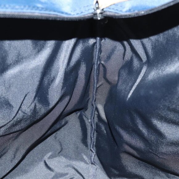 Burberrys Nova Check Blue Label Hand Bag Canvas Navy Auth ti1777 - Picture 11 of 16